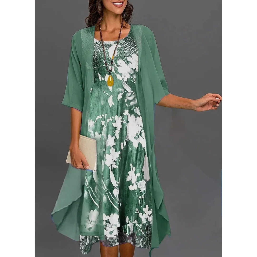 Aada | Damen Sommer Zweiteiler Mit Blumenmuster