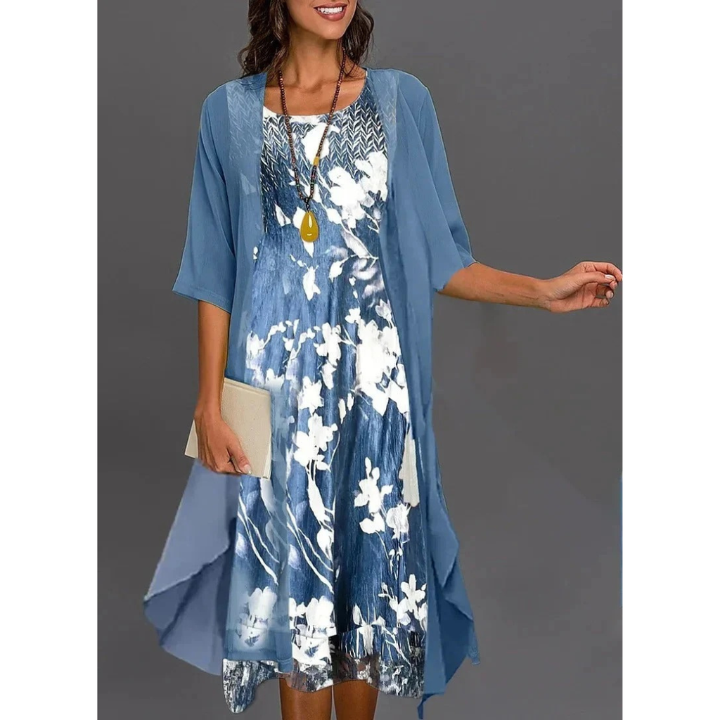 Aada | Damen Sommer Zweiteiler Mit Blumenmuster