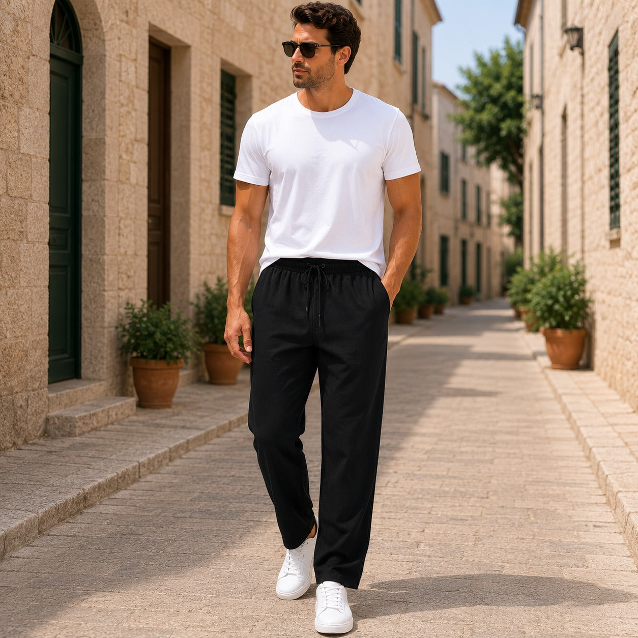 Abaddon | Herren Leinenhose Leicht