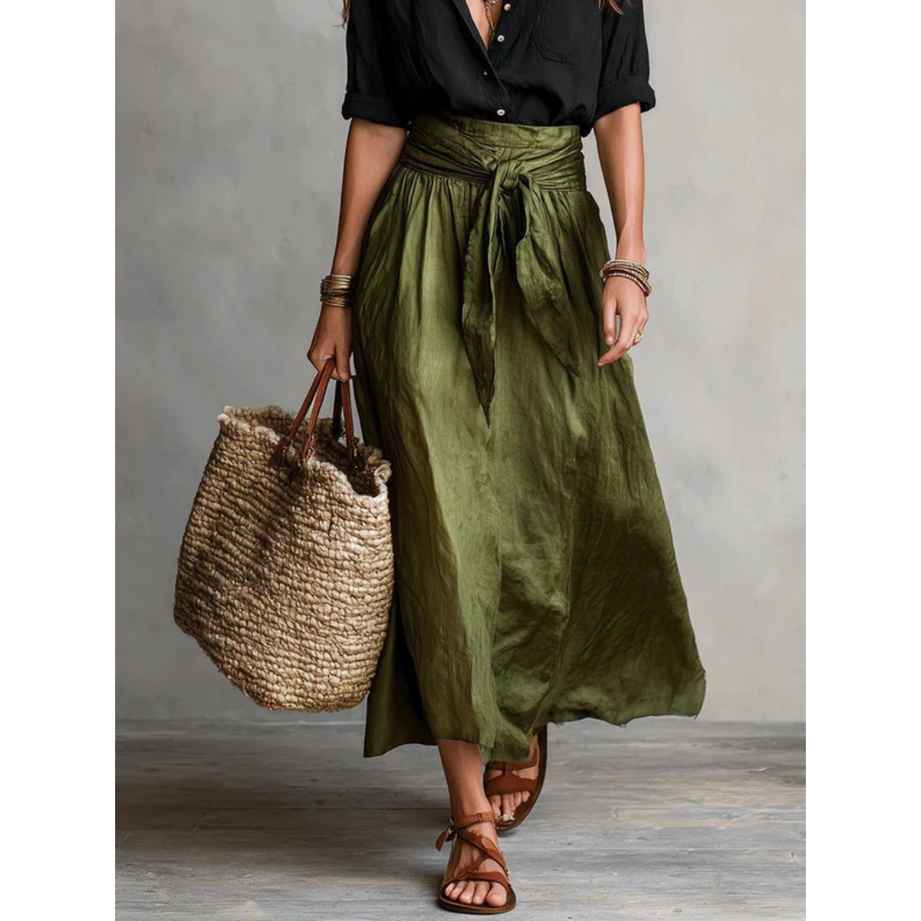 Abeba | Damen Grün Zweiteiler Bequem Sommer Set