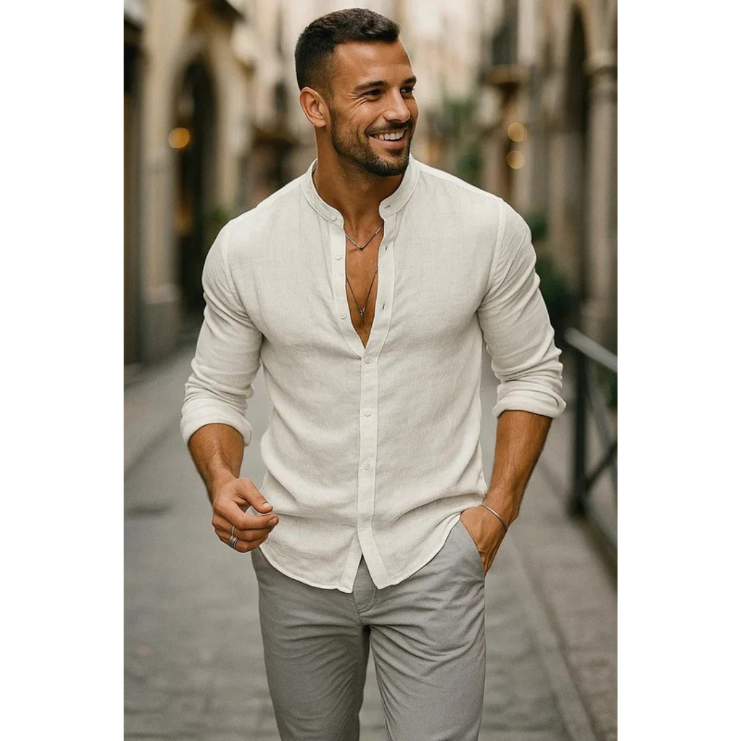Aca | Herren Sommer hemd Langarm