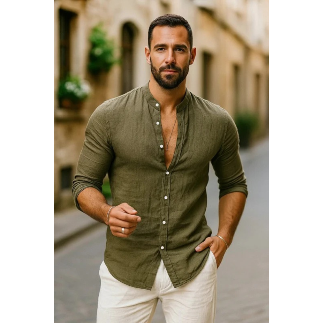 Aca | Herren Sommer hemd Langarm