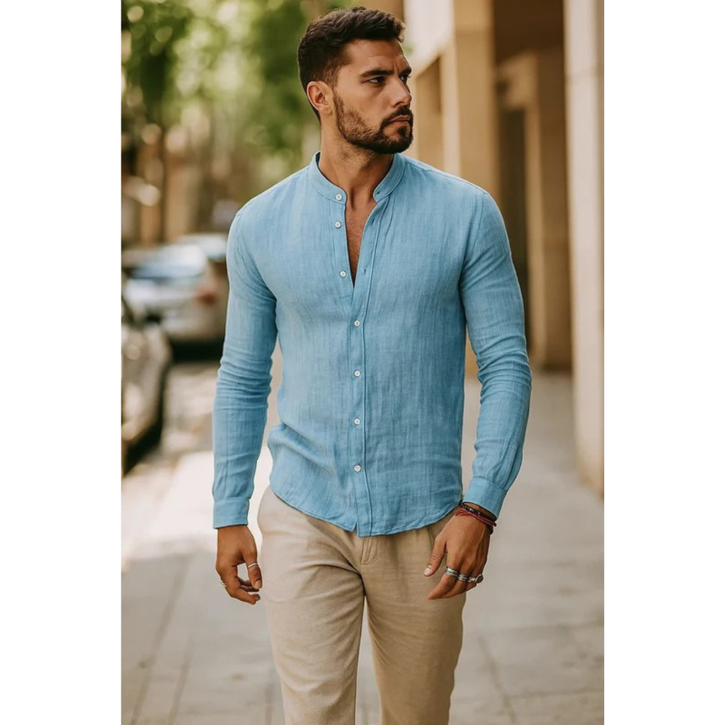 Aca | Herren Sommer hemd Langarm