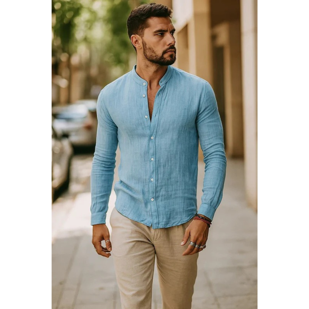Aca | Herren Sommer hemd Langarm