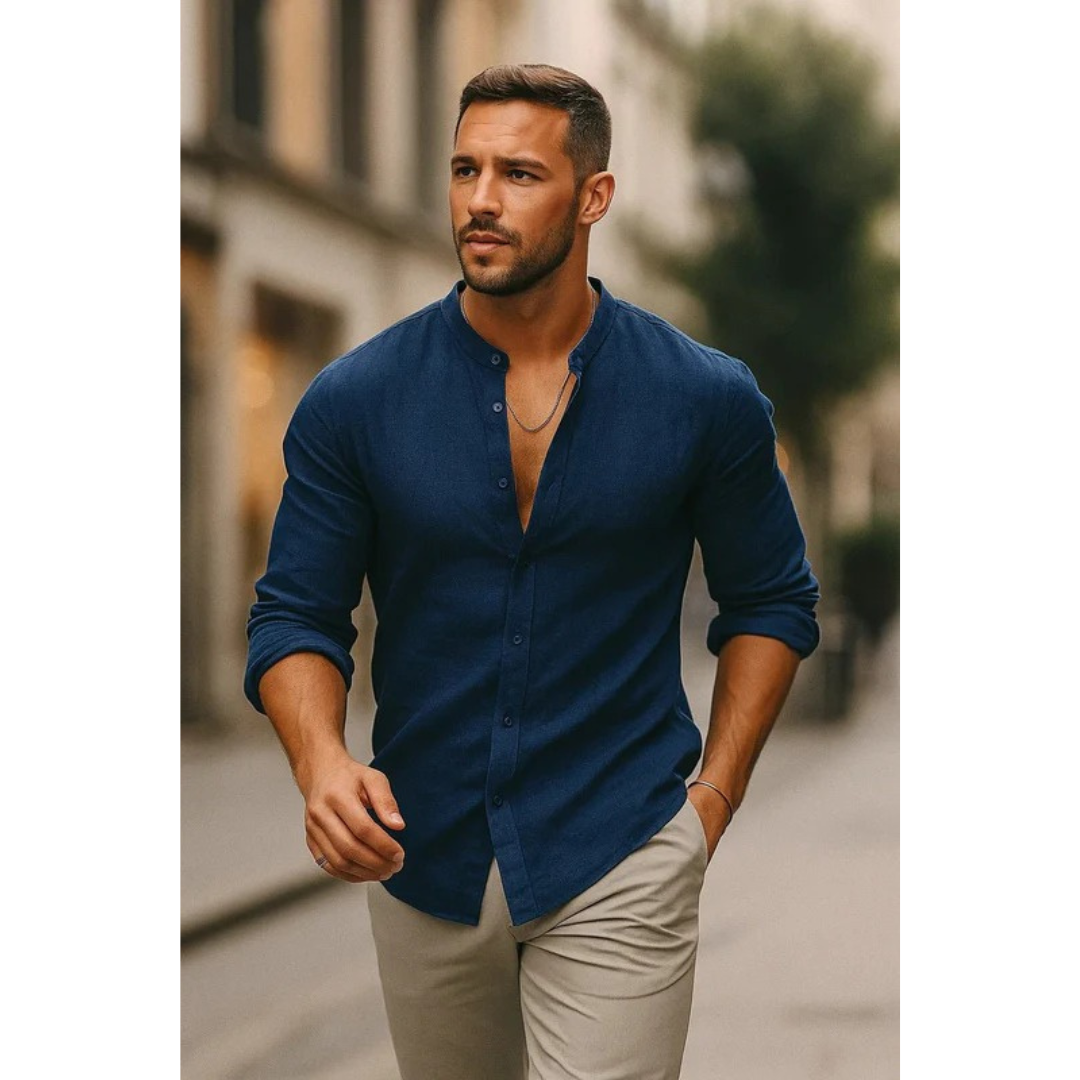 Aca | Herren Sommer hemd Langarm