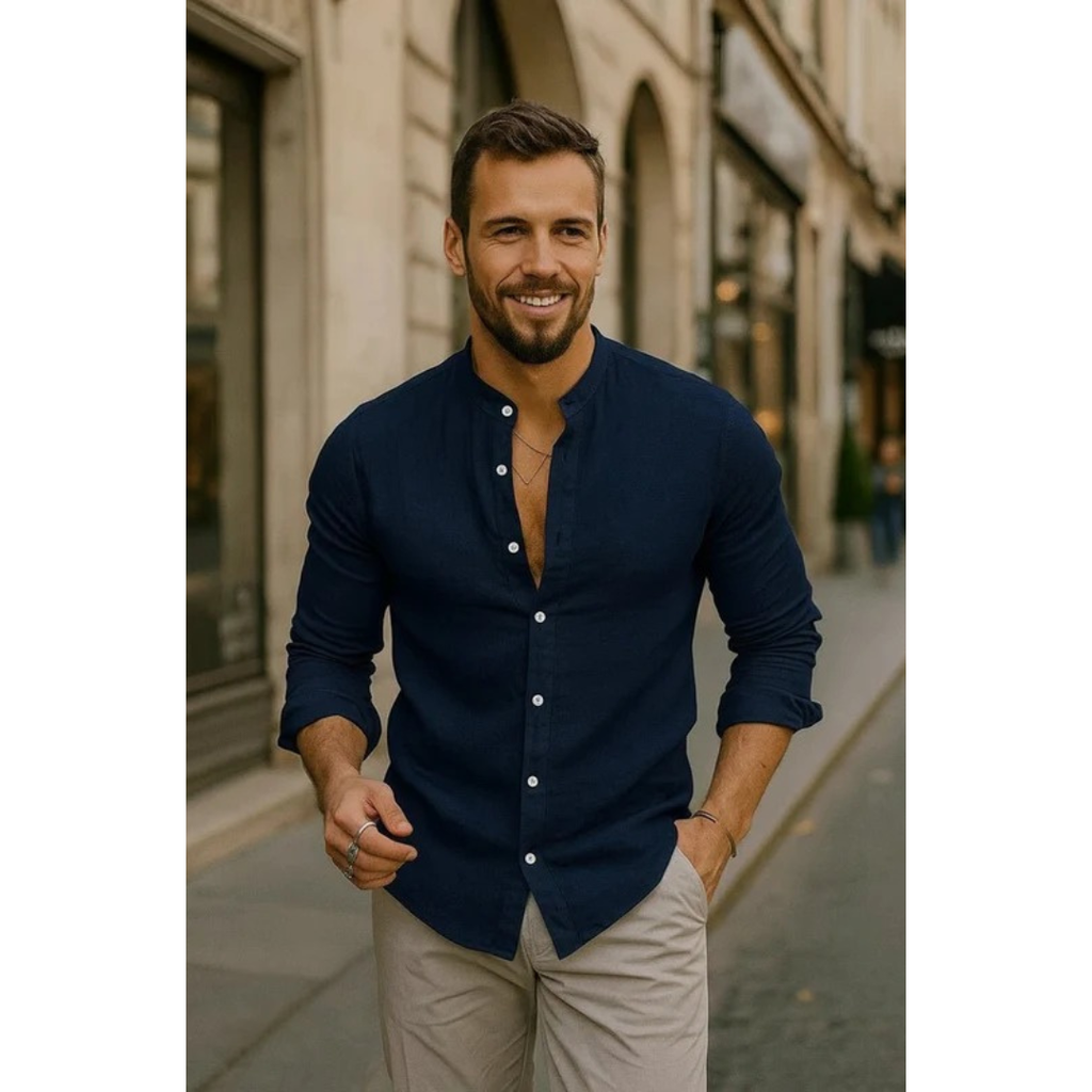 Aca | Herren Sommer hemd Langarm