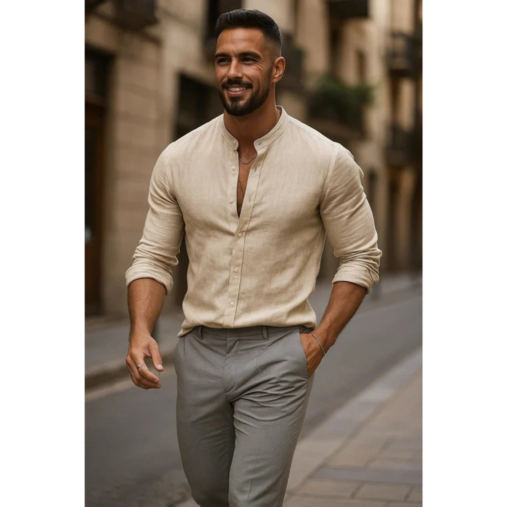 Aca | Herren Sommer hemd Langarm