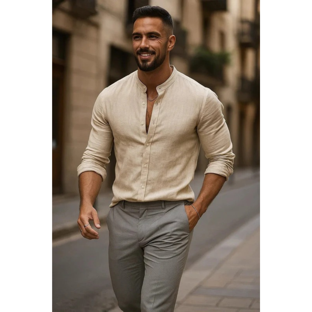Aca | Herren Sommer hemd Langarm