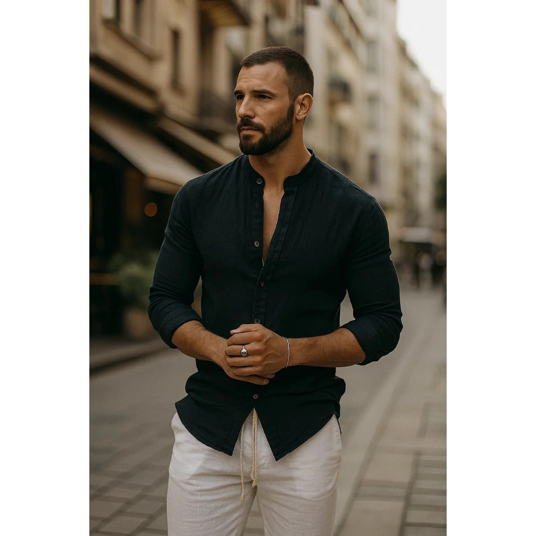 Aca | Herren Sommer hemd Langarm