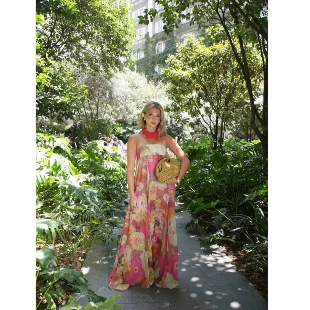 Ada | Damen Mehrfarbiges Blumen Maxikleid