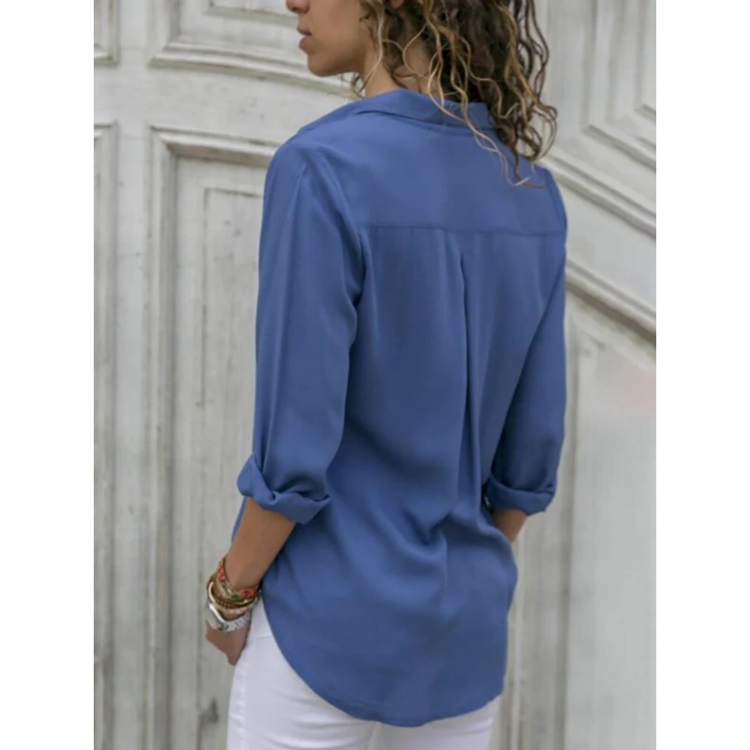 Ada | Damen Stilvolle Langarm Bluse Für Alltag