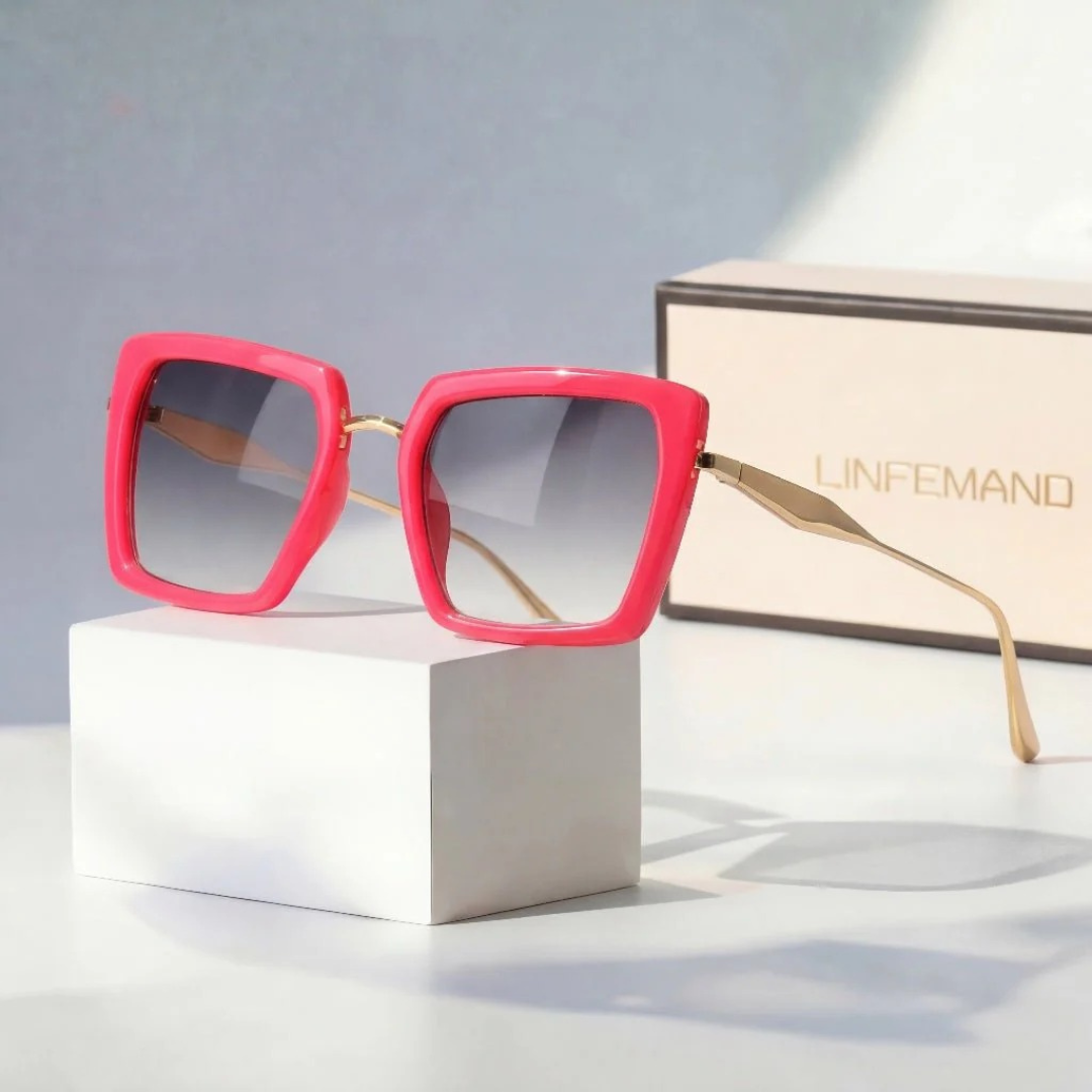 Adelheid | Damen Moderne Sonnenbrille Eckig Quadratisch