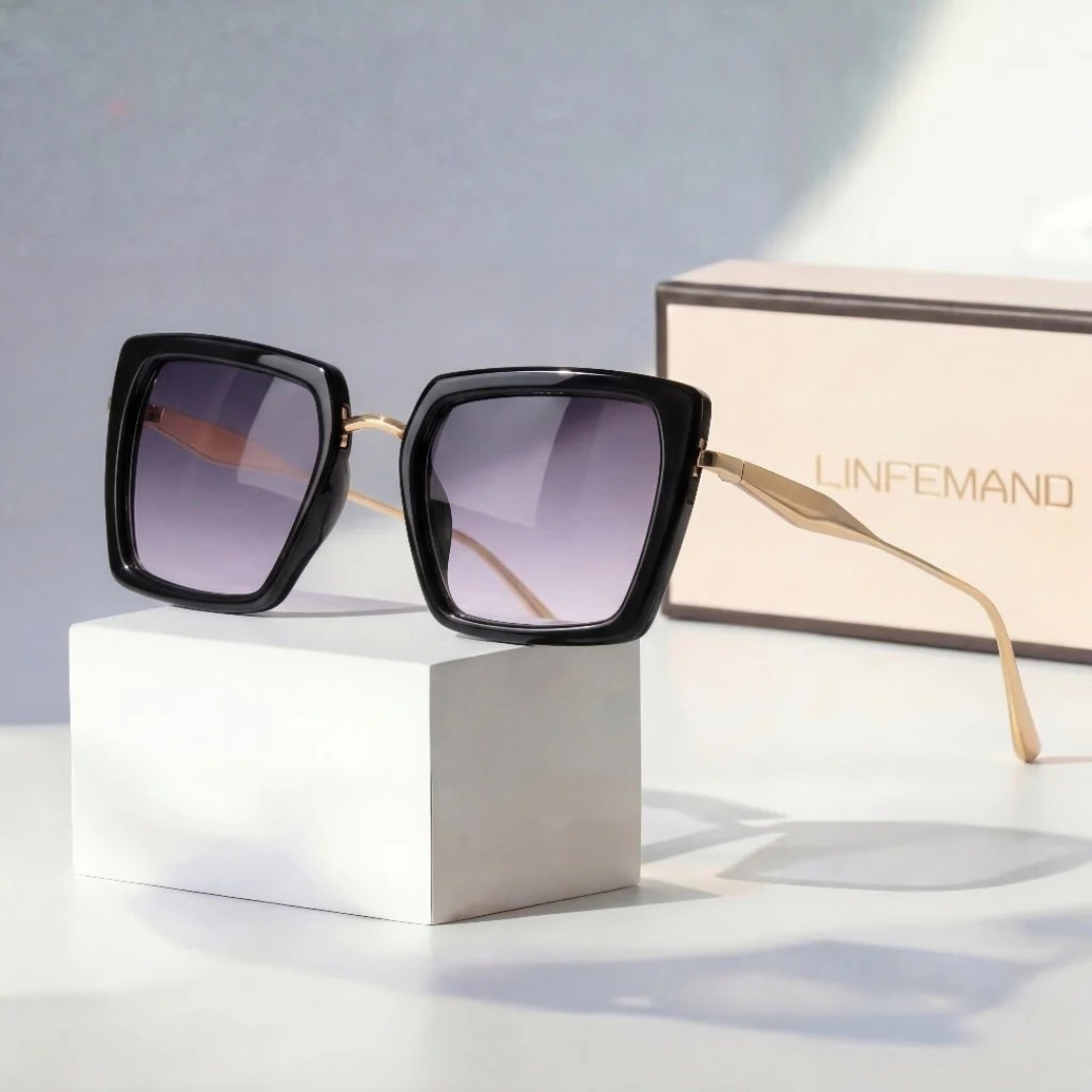 Adelheid | Damen Moderne Sonnenbrille Eckig Quadratisch