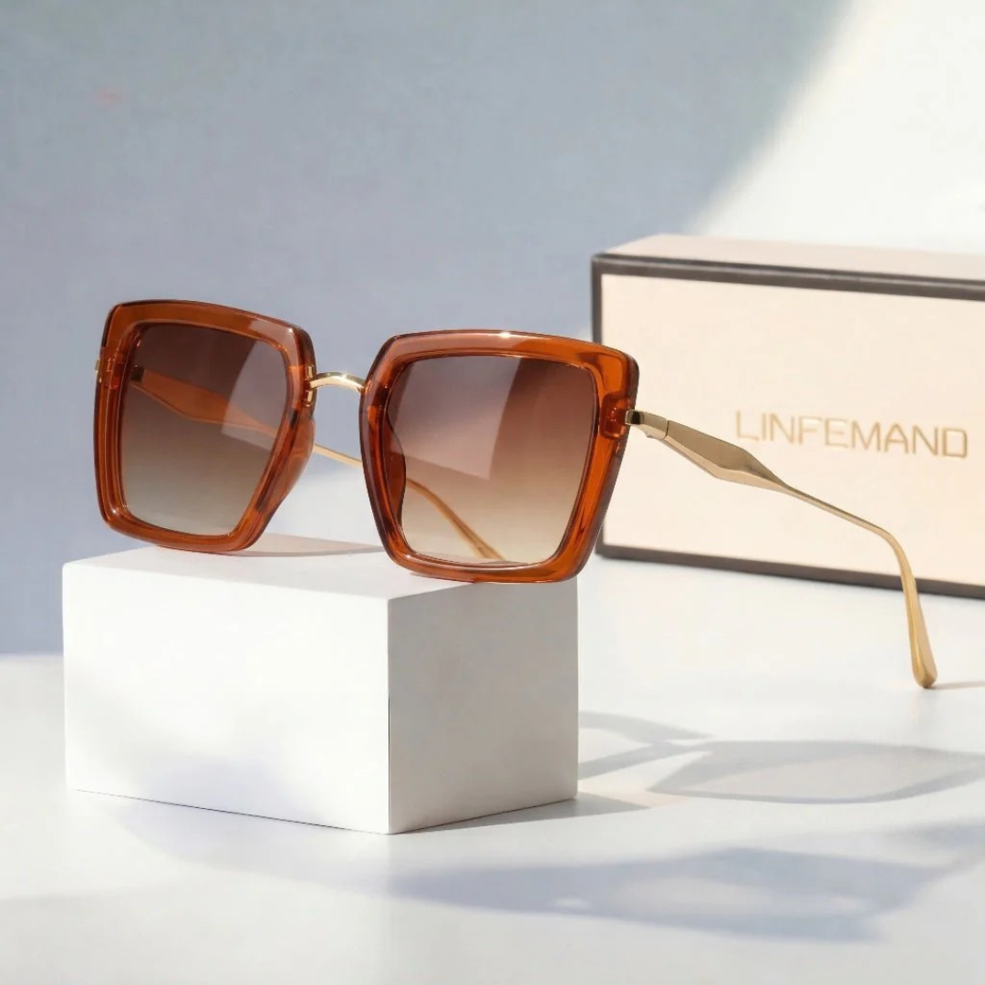 Adelheid | Damen Moderne Sonnenbrille Eckig Quadratisch