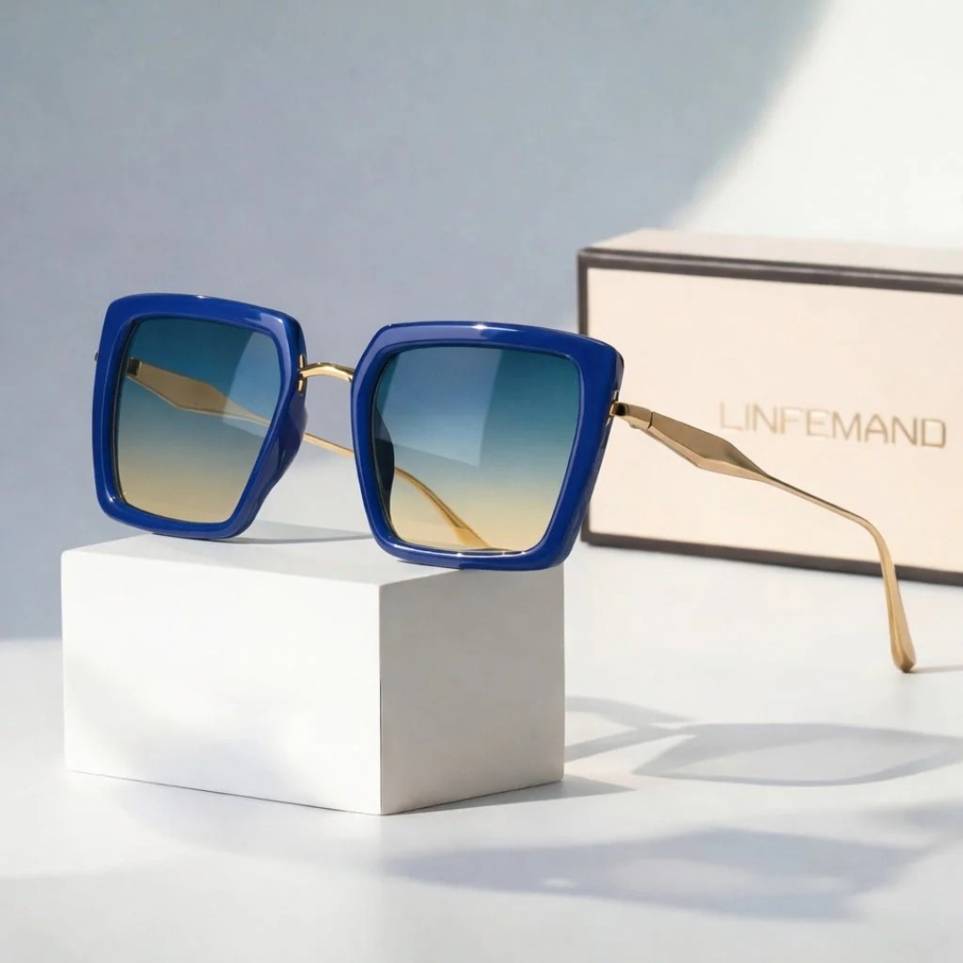 Adelheid | Damen Moderne Sonnenbrille Eckig Quadratisch