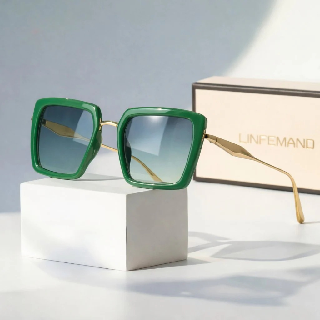 Adelheid | Damen Moderne Sonnenbrille Eckig Quadratisch