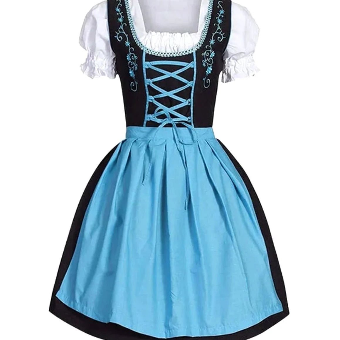 Adelheid | Damen Oktoberfest Dirndl mit Blusen Detail und Kontrast Design