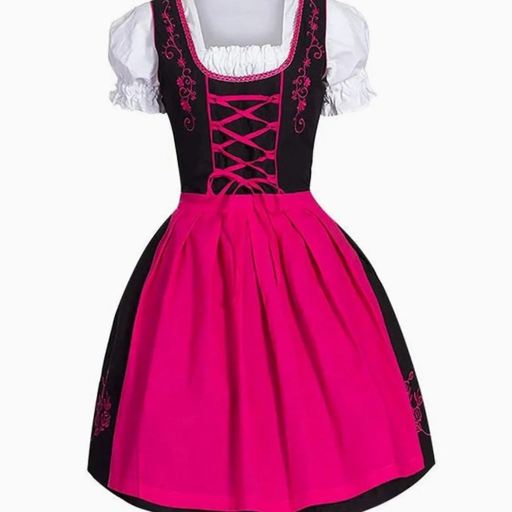 Adelheid | Damen Oktoberfest Dirndl mit Blusen Detail und Kontrast Design
