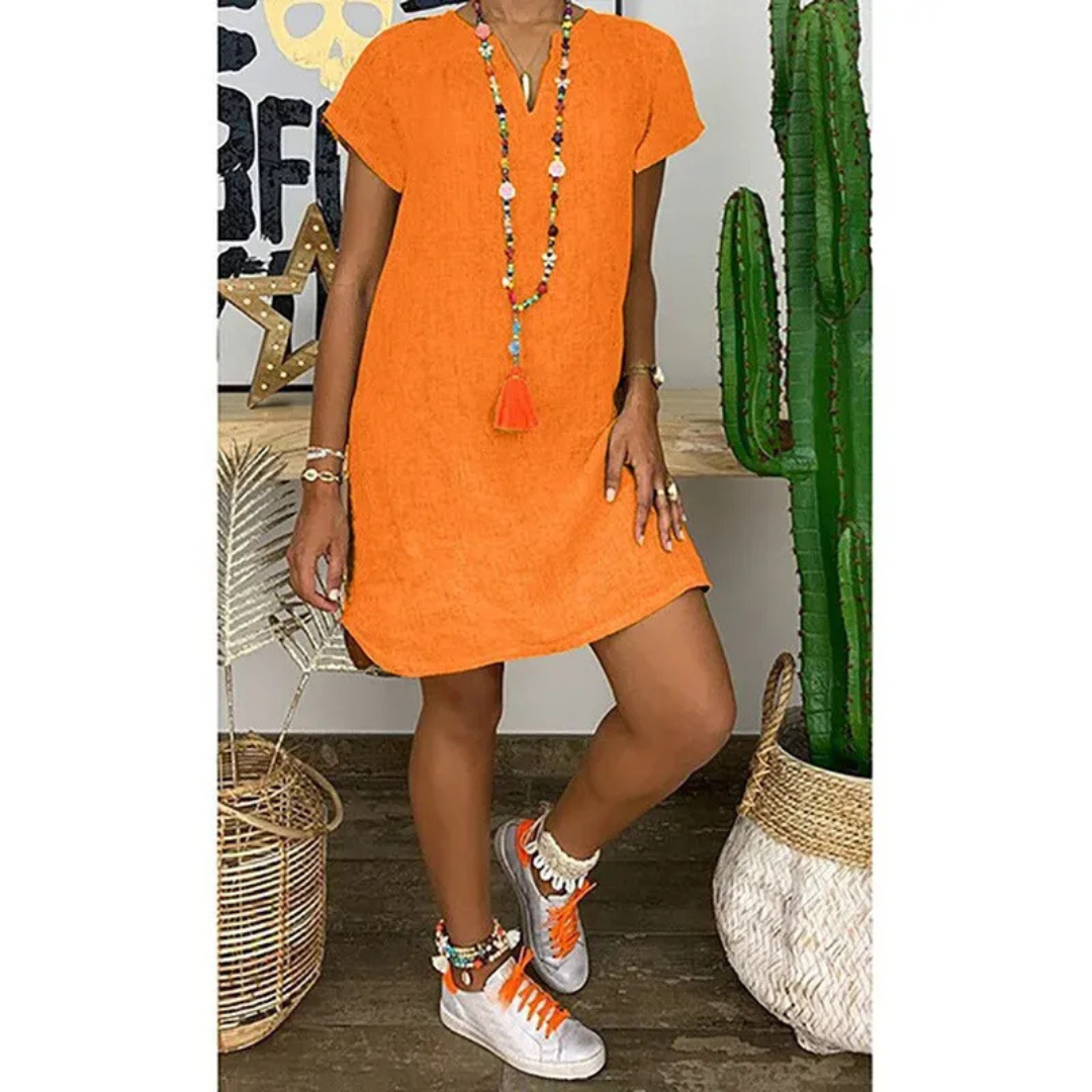 Adelheid | Damen Sommerkleid aus Leinen