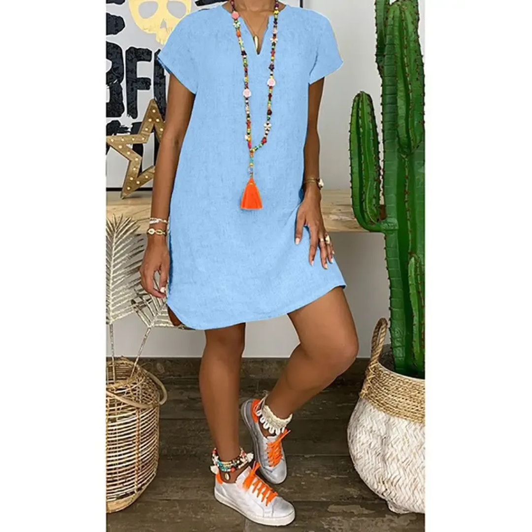 Adelheid | Damen Sommerkleid aus Leinen