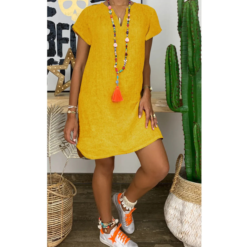 Adelheid | Damen Sommerkleid aus Leinen