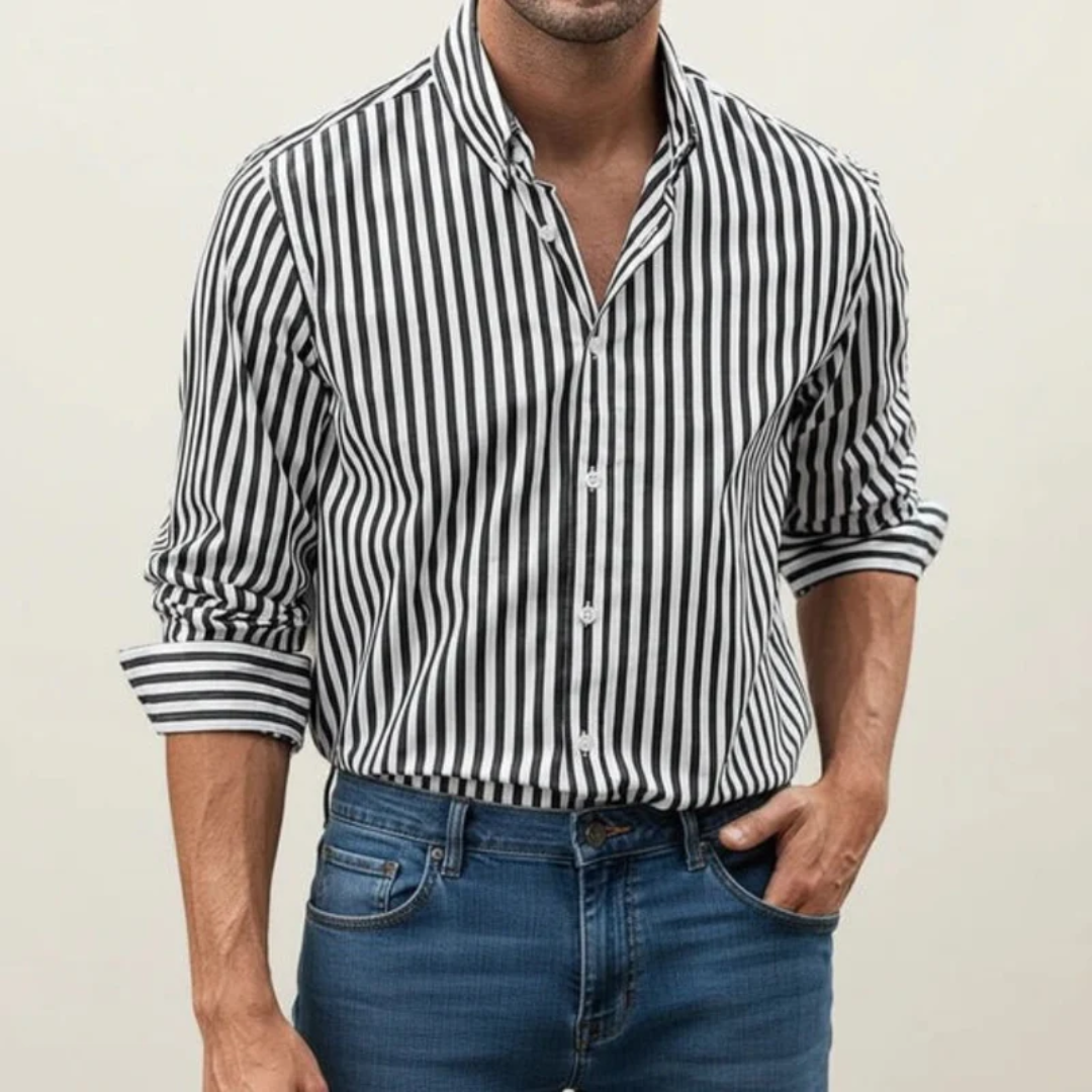 Adrian | Herren Hemd Streifen Design Sommer
