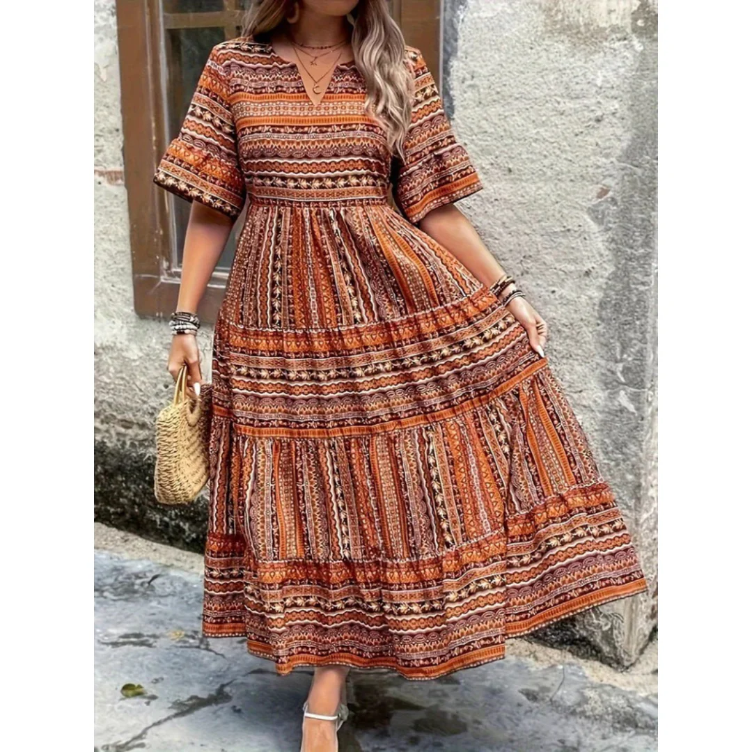 Adriana | Damen Sommerkleid Maxi Boho Modern Stilvoll