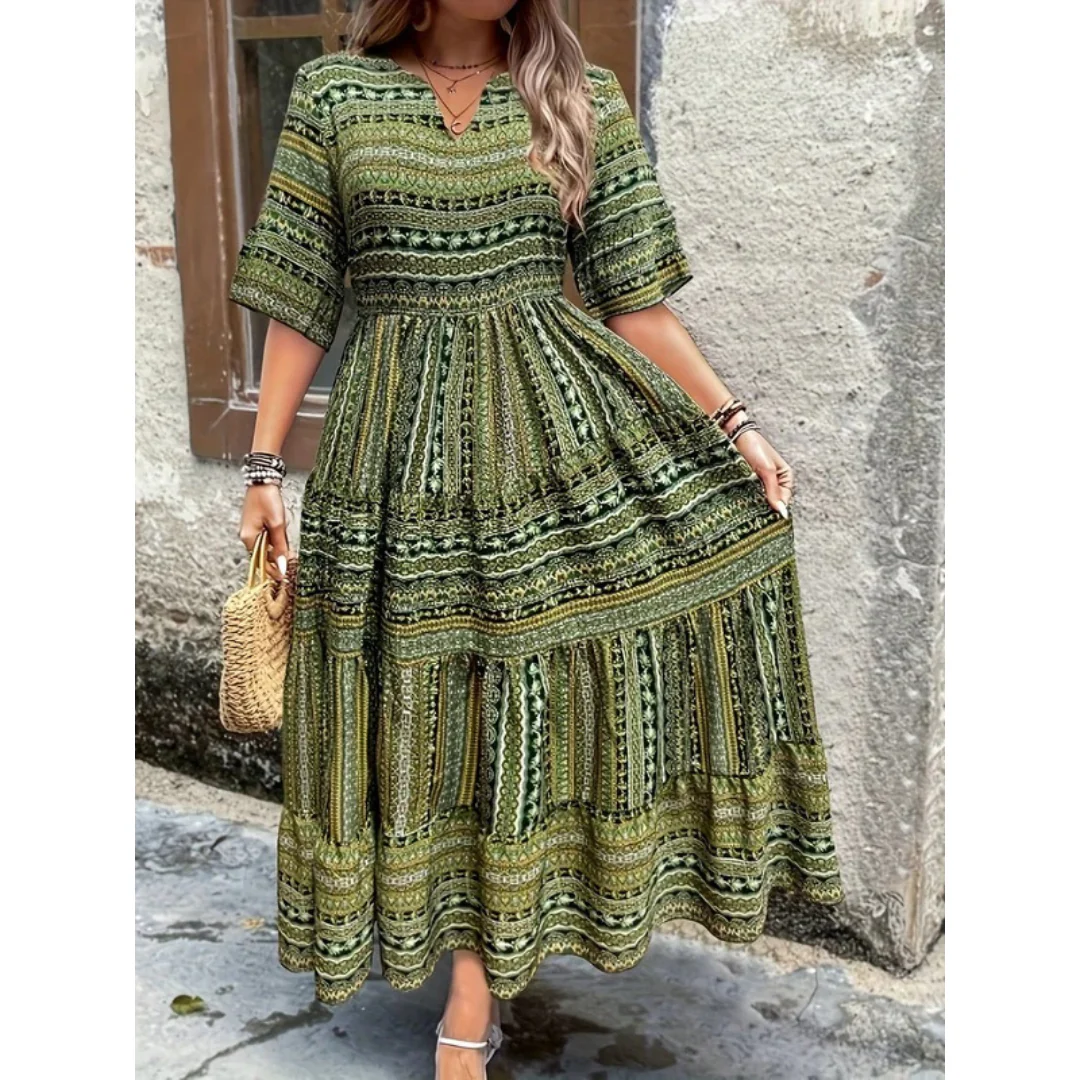 Adriana | Damen Sommerkleid Maxi Boho Modern Stilvoll
