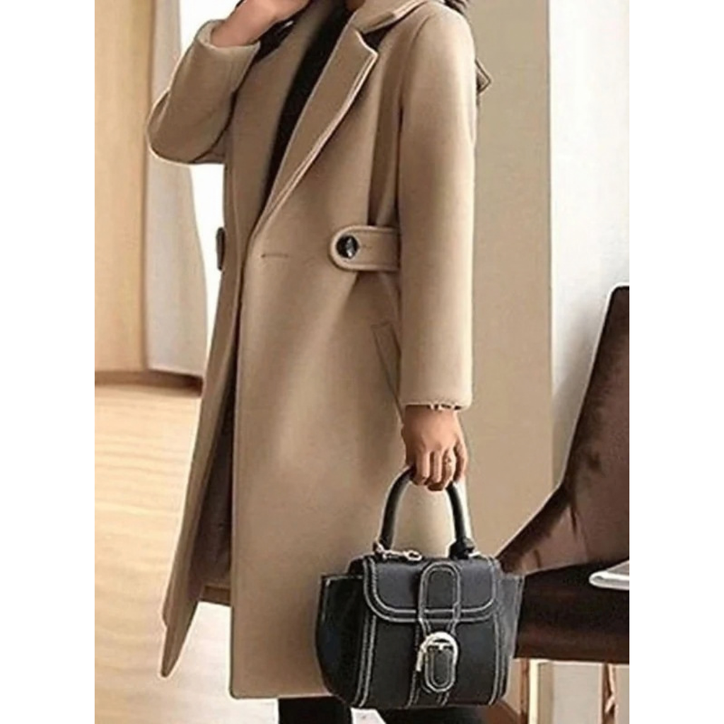 Adriana | Damen Winterjacke mit langem Design und Gürtel