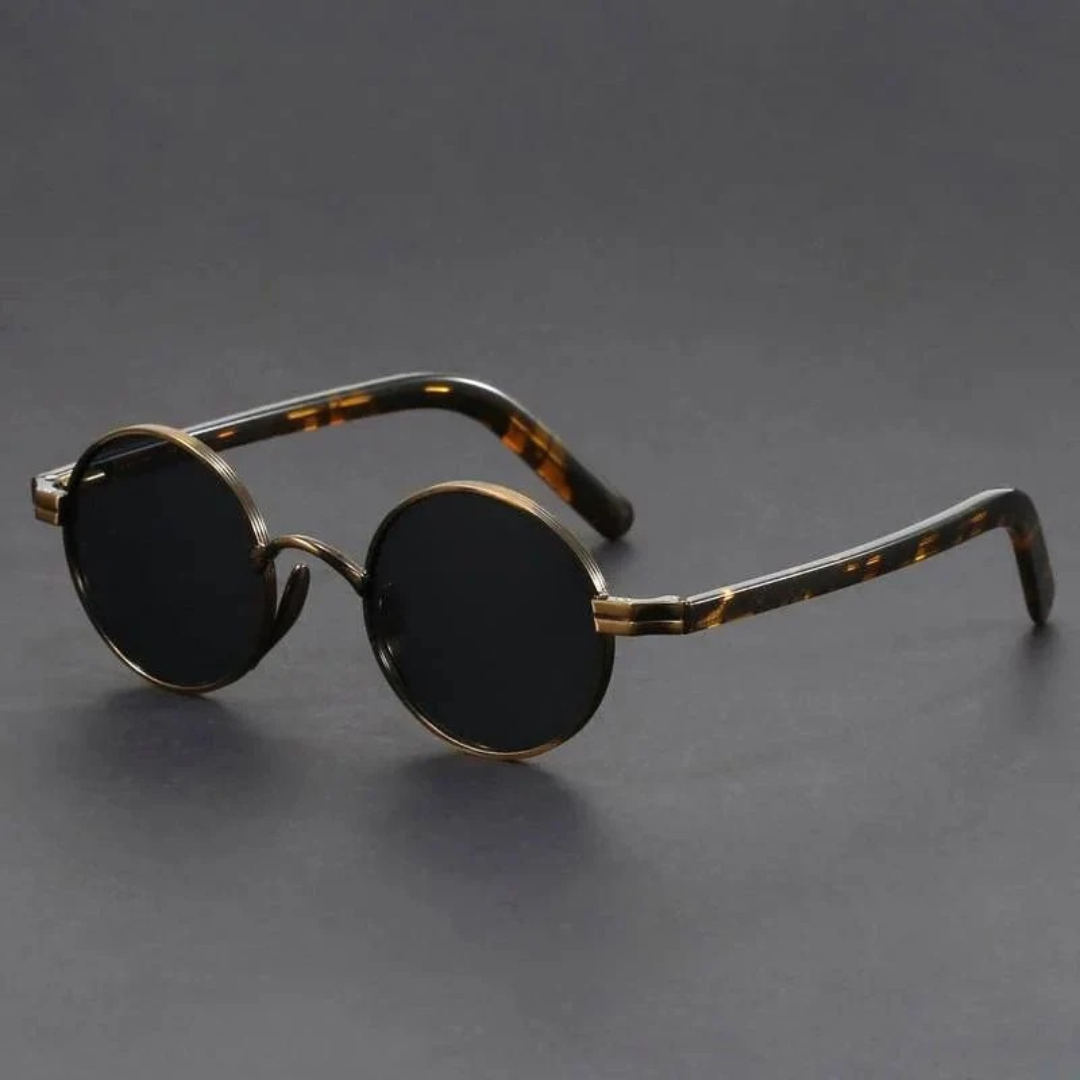Agnes | Damen Retro Sonnenbrille Rund Metall