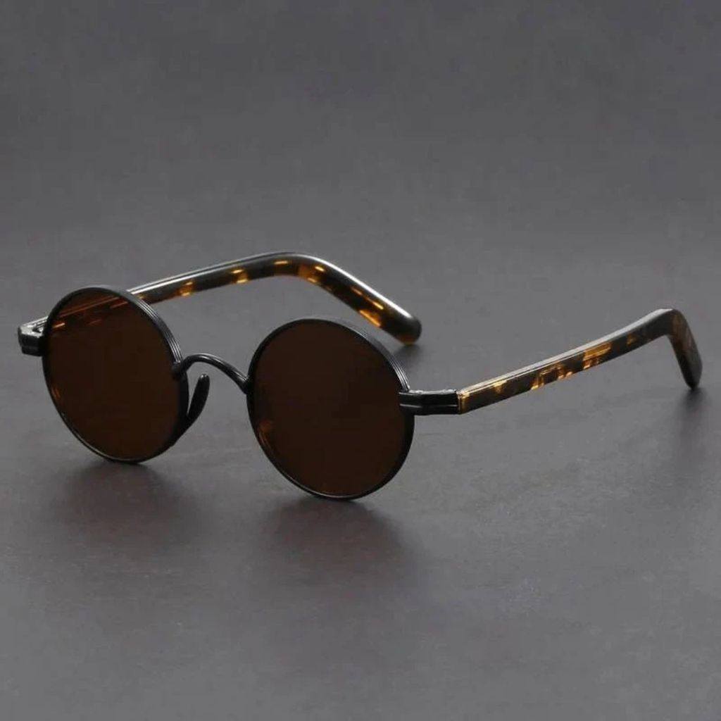 Agnes | Damen Retro Sonnenbrille Rund Metall