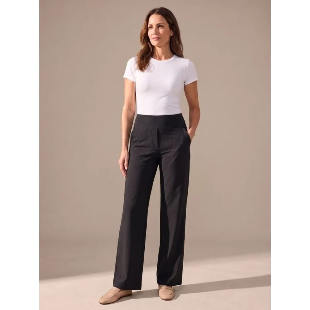 Alaia | Damen Highwaist Hose mit Taschen und elastischem Bund