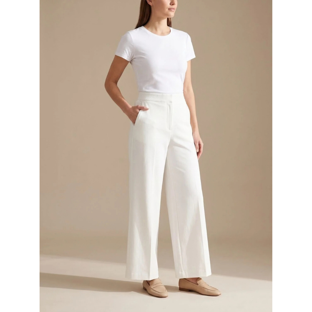 Alaia | Damen Highwaist Hose mit Taschen und elastischem Bund