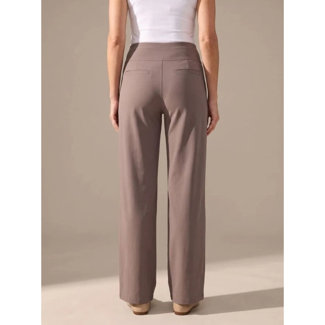 Alaia | Damen Highwaist Hose mit Taschen und elastischem Bund