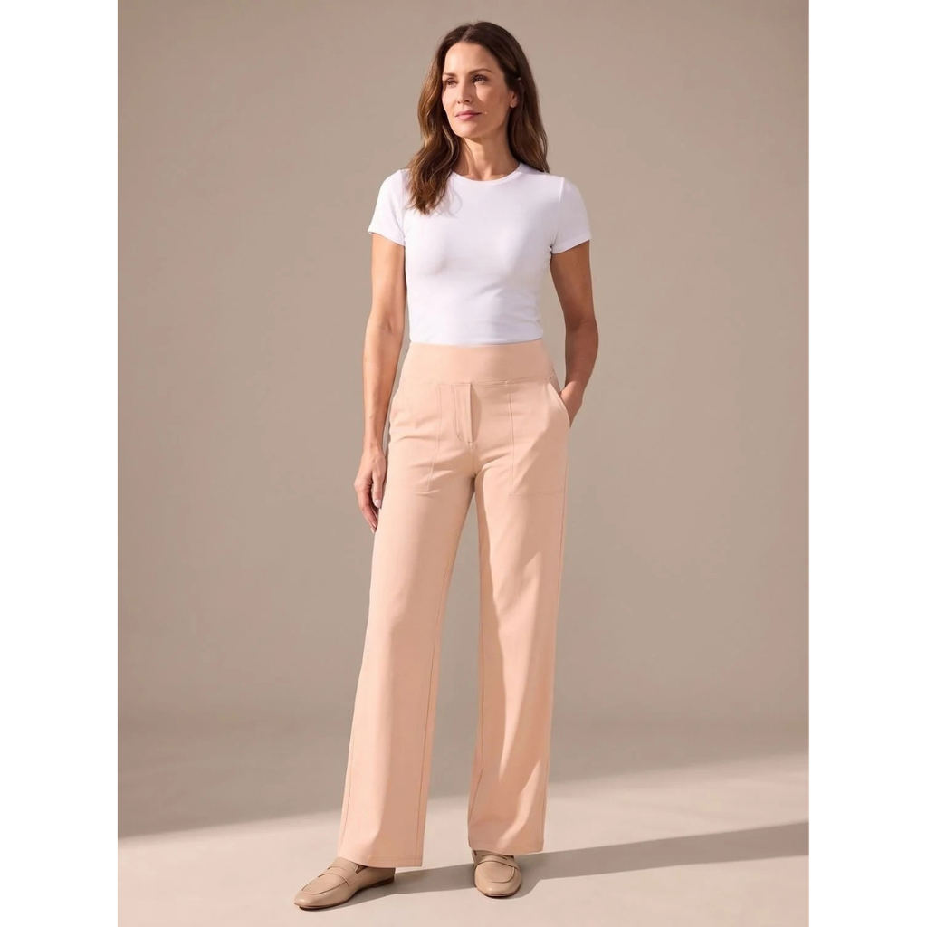 Alaia | Damen Highwaist Hose mit Taschen und elastischem Bund
