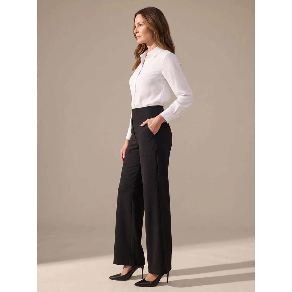 Alaia | Damen Highwaist Hose mit Taschen und elastischem Bund