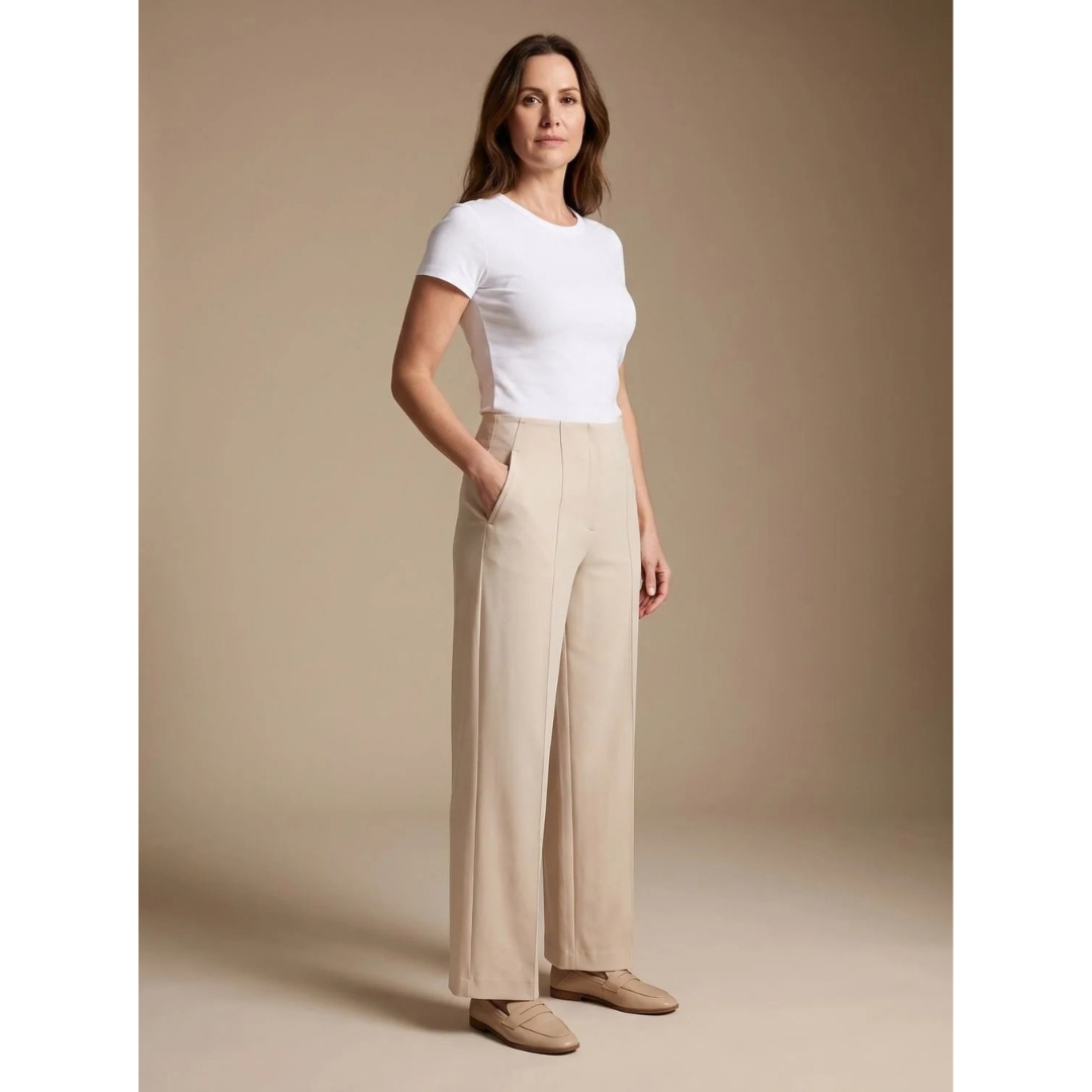 Alaia | Damen Highwaist Hose mit Taschen und elastischem Bund