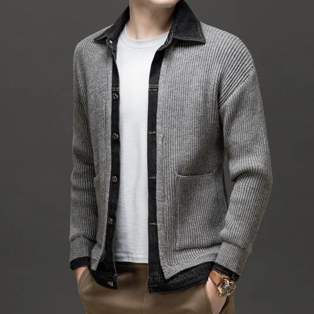 Albert | Herren Strickjacke mit Kragen