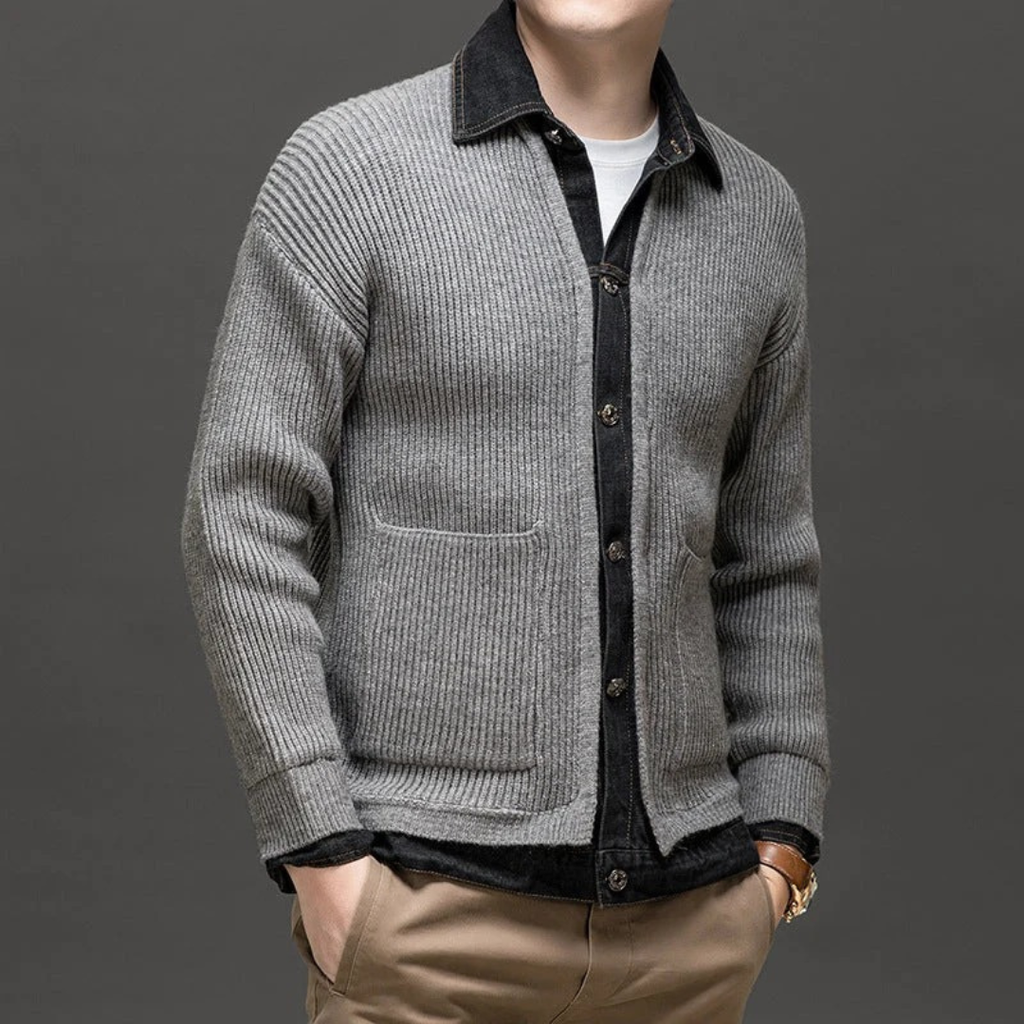 Albert | Herren Strickjacke mit Kragen