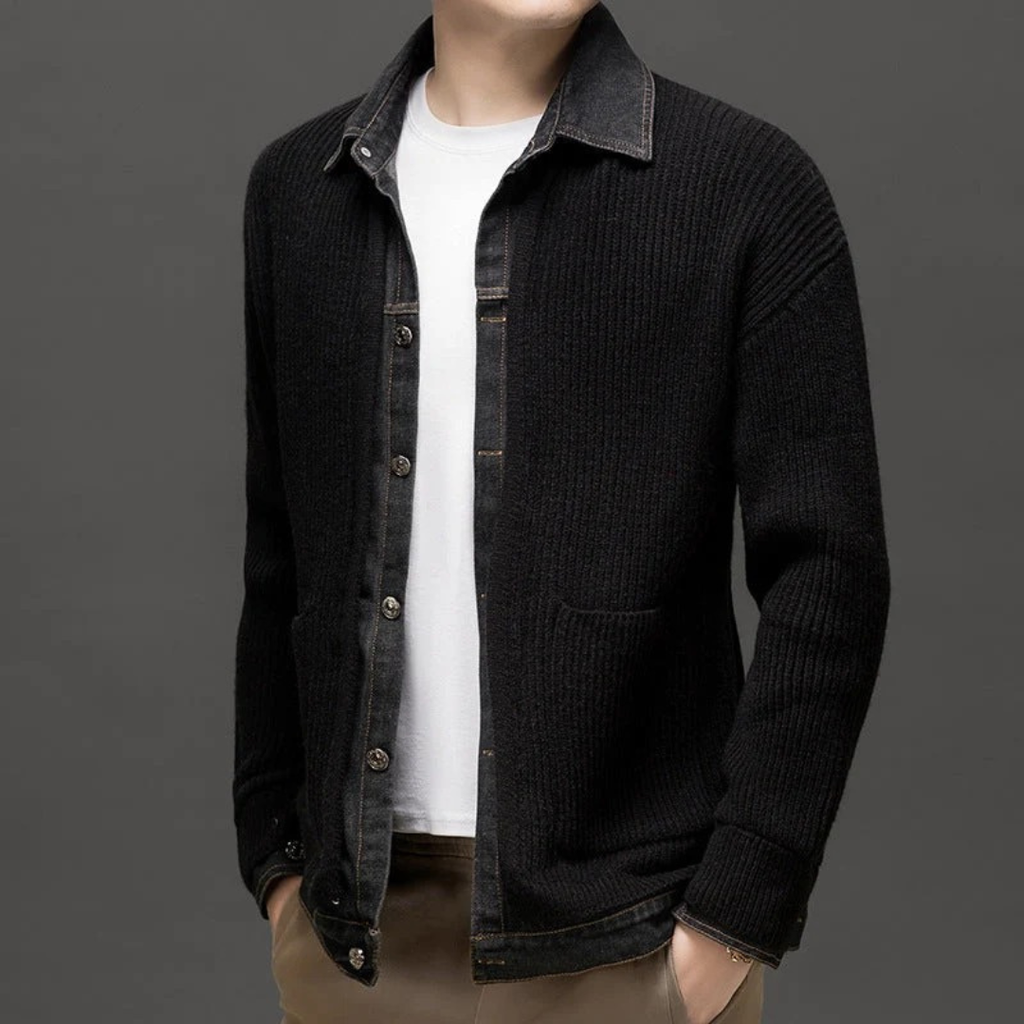 Albert | Herren Strickjacke mit Kragen