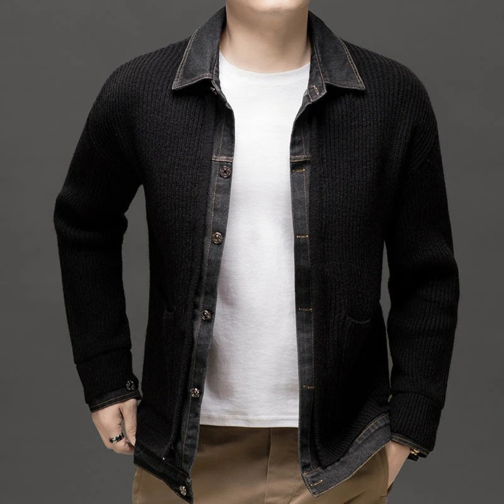 Albert | Herren Strickjacke mit Kragen
