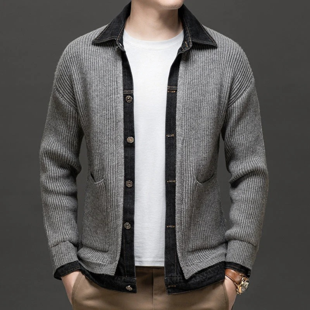 Albert | Herren Strickjacke mit Kragen