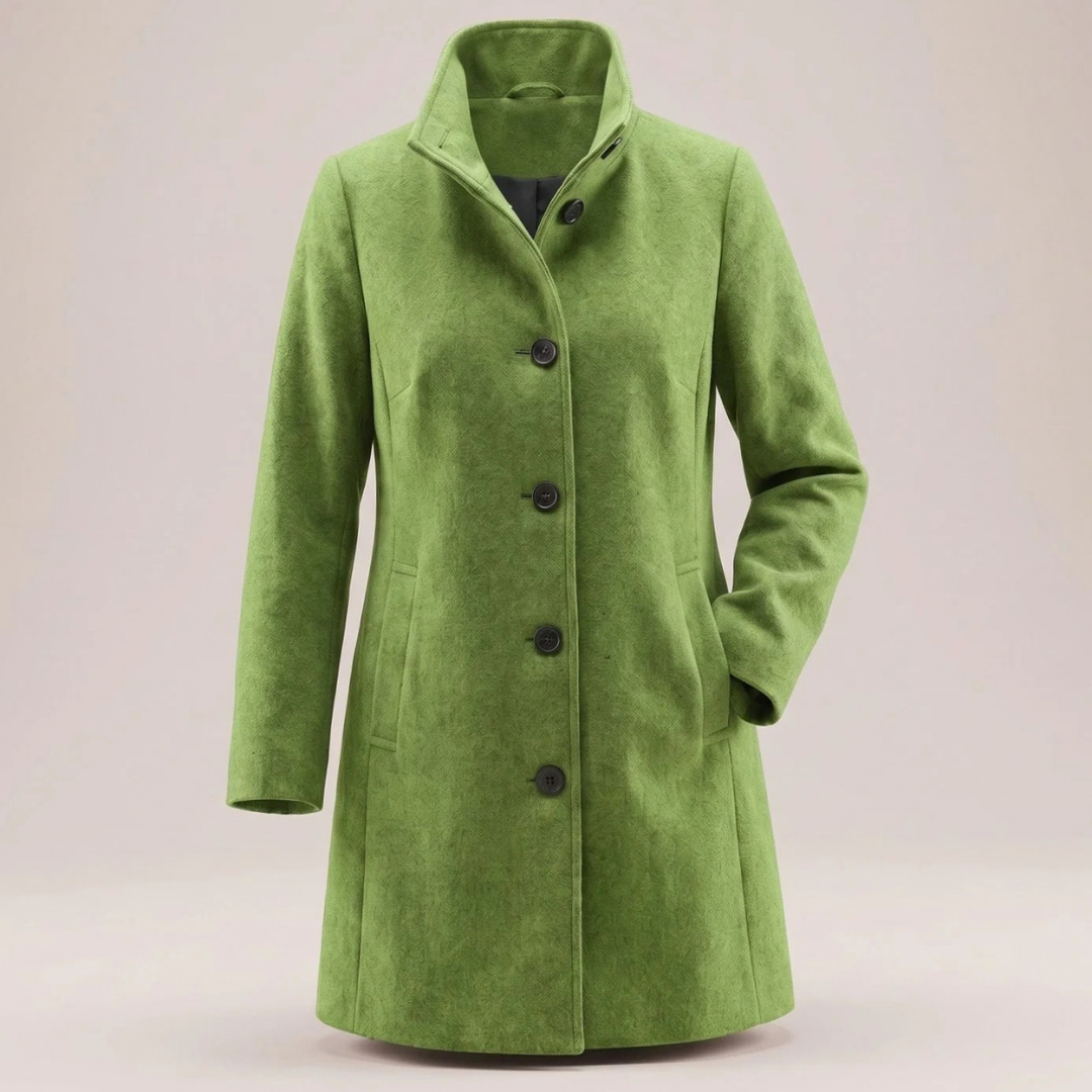 Alberta | Damen Winterjacke mit langem Design und Knöpfen