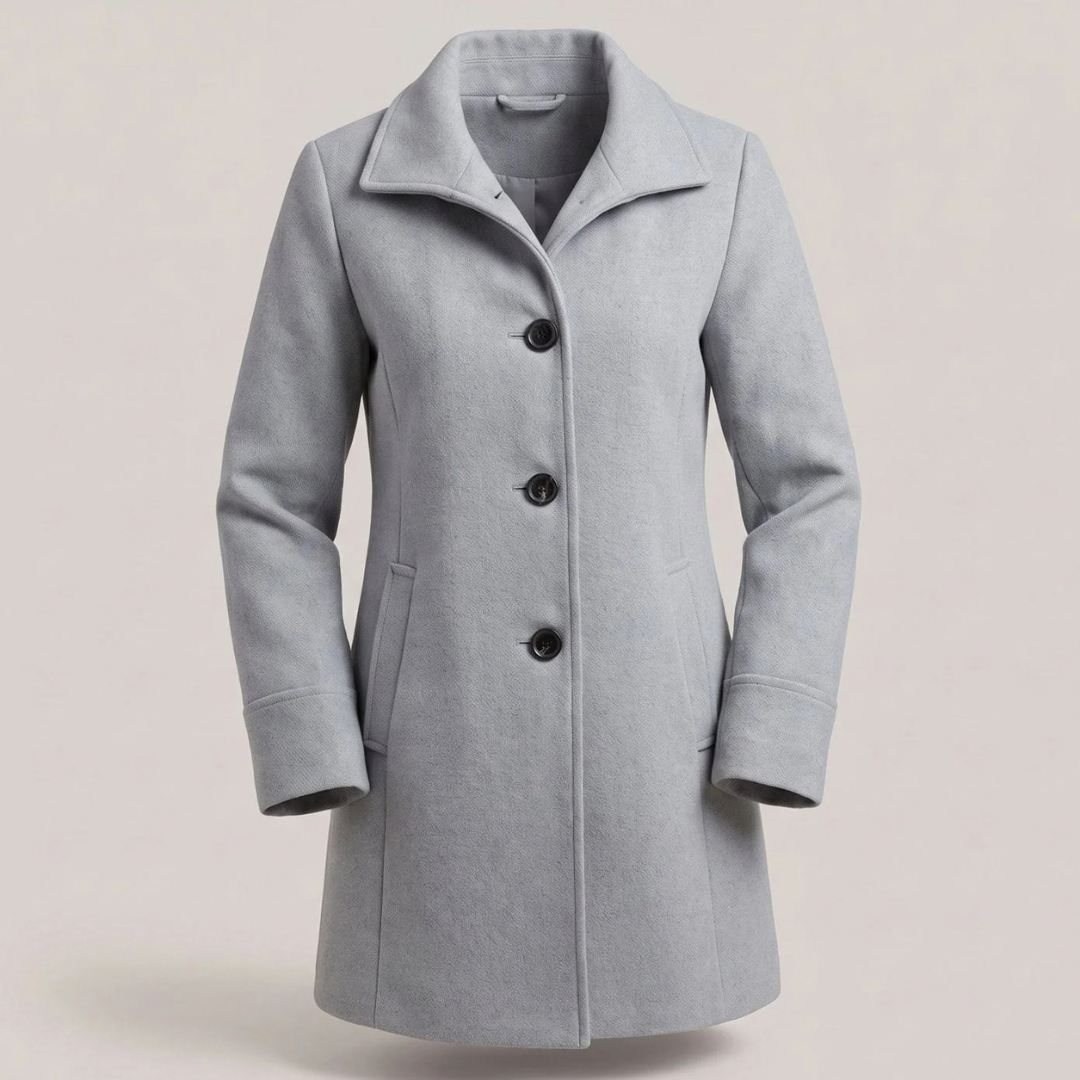 Alberta | Damen Winterjacke mit langem Design und Knöpfen