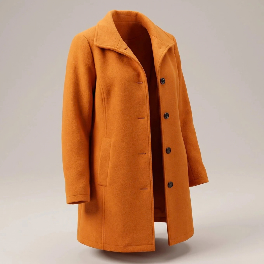 Alberta | Damen Winterjacke mit langem Design und Knöpfen