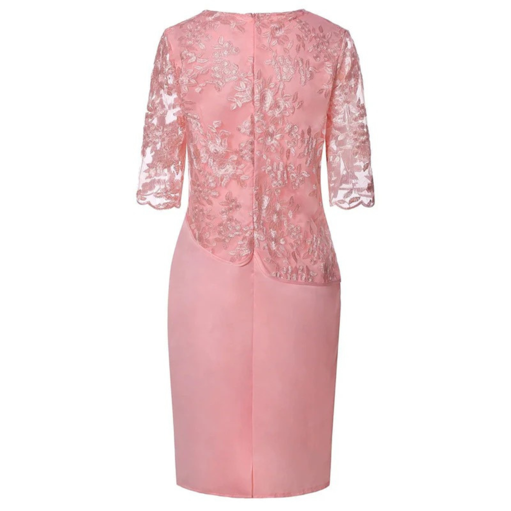 Albina | Besticktes Midi-Abendkleid in Große Größen