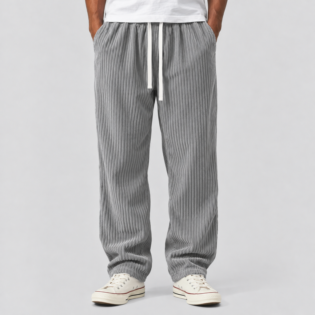 Albrecht | Herren Cord Hose mit Weitem Schnitt und Gerader Form