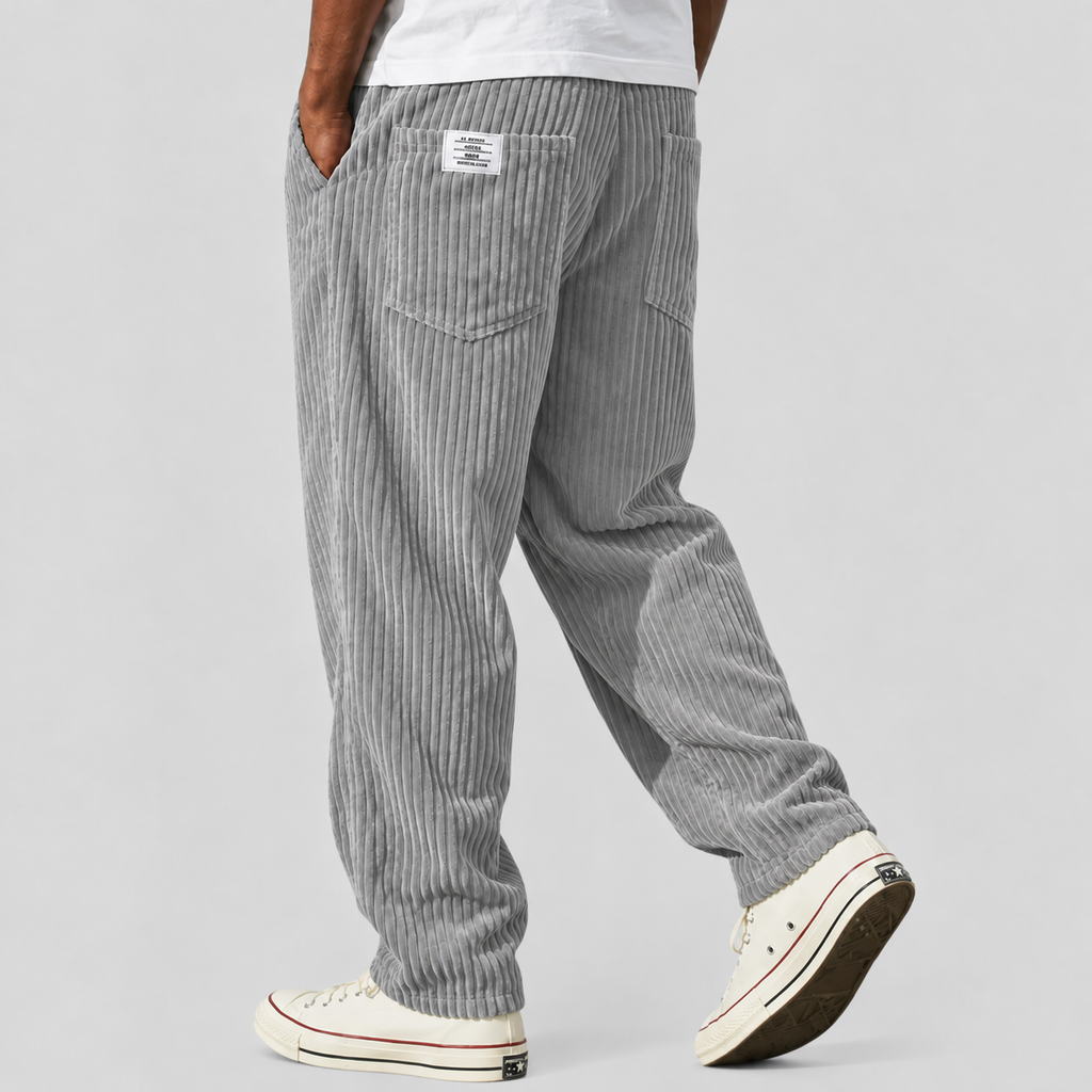 Albrecht | Herren Cord Hose mit Weitem Schnitt und Gerader Form