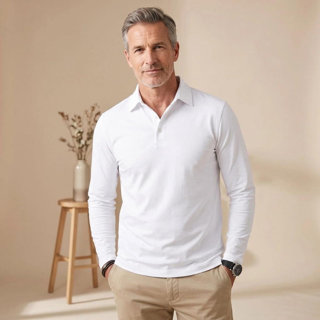 Albrecht | Herren Langarm Poloshirt mit Kragen