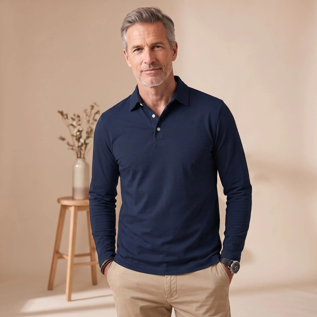 Albrecht | Herren Langarm Poloshirt mit Kragen